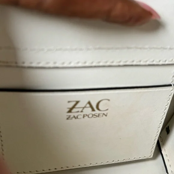 ZAC ZAC POSEN Eartha Iconic Mini Chain white LEATHER floral purse/bag - Picture 4 of 5